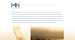 Desktop Screenshot of mindhealthinstitute.com