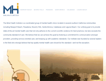 Tablet Screenshot of mindhealthinstitute.com